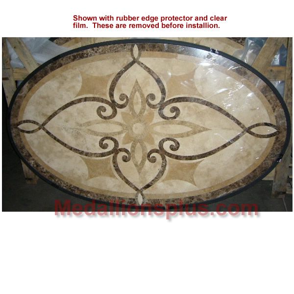 Waterjet Oval Medallion - Design 6