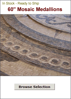 60" Mosaic Floor Medallions