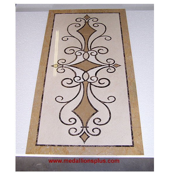 Waterjet Rectangular Medallion - Design 7