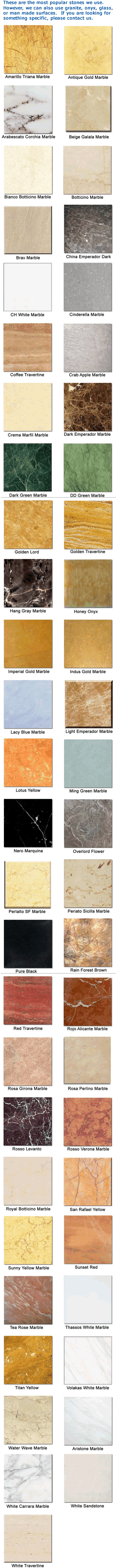 Stone Color Options