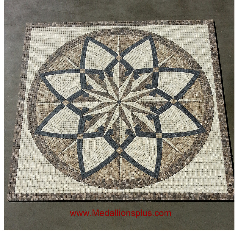 Star Melody, 36" Square Mosaic Medallion